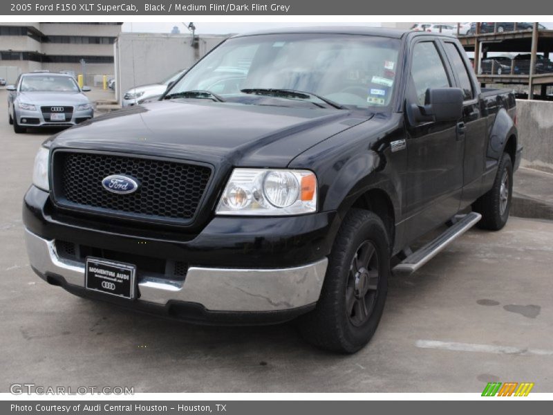 Black / Medium Flint/Dark Flint Grey 2005 Ford F150 XLT SuperCab