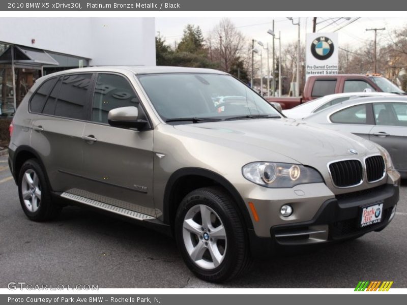 Platinum Bronze Metallic / Black 2010 BMW X5 xDrive30i