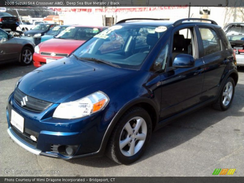Deep Sea Blue Metallic / Black 2008 Suzuki SX4 Crossover AWD