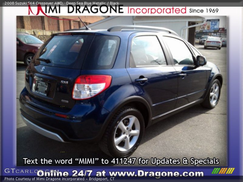 Deep Sea Blue Metallic / Black 2008 Suzuki SX4 Crossover AWD