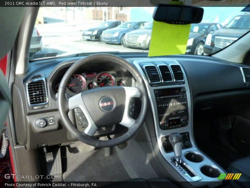 Red Jewel Tintcoat / Ebony 2011 GMC Acadia SLT AWD