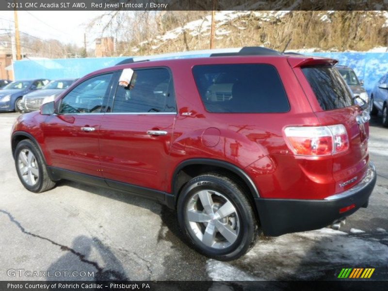 Red Jewel Tintcoat / Ebony 2011 GMC Acadia SLT AWD