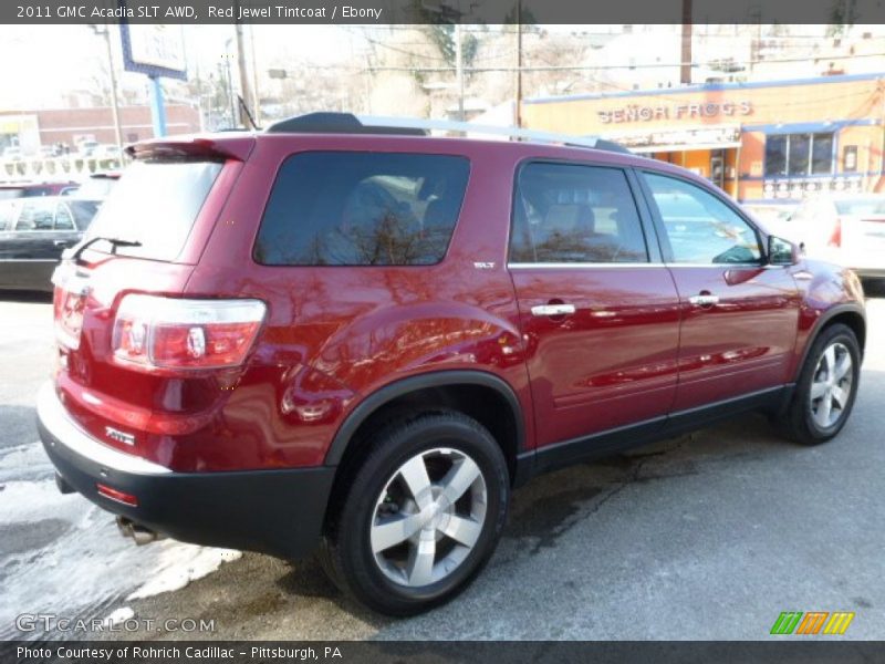 Red Jewel Tintcoat / Ebony 2011 GMC Acadia SLT AWD