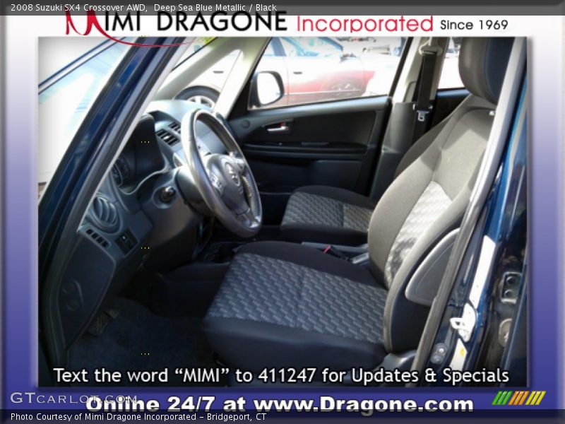 Deep Sea Blue Metallic / Black 2008 Suzuki SX4 Crossover AWD