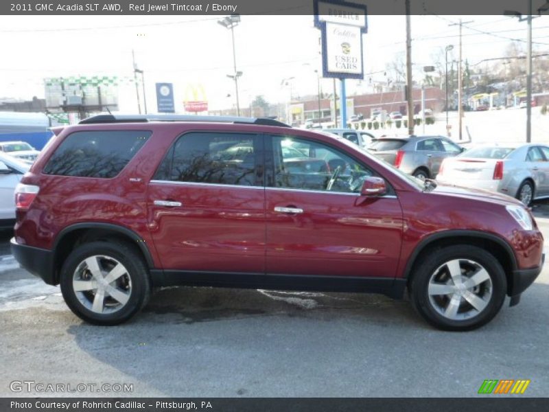 Red Jewel Tintcoat / Ebony 2011 GMC Acadia SLT AWD