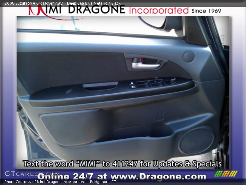 Deep Sea Blue Metallic / Black 2008 Suzuki SX4 Crossover AWD