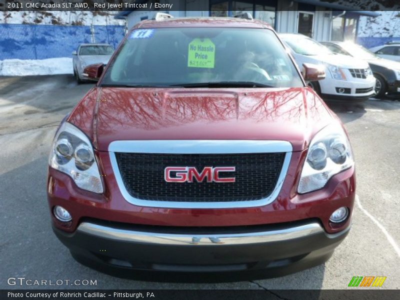 Red Jewel Tintcoat / Ebony 2011 GMC Acadia SLT AWD