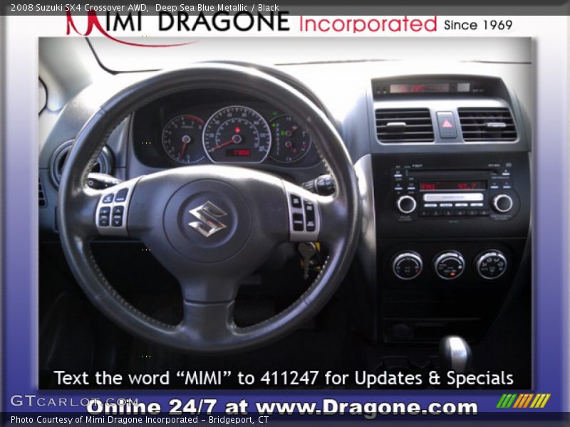 Deep Sea Blue Metallic / Black 2008 Suzuki SX4 Crossover AWD
