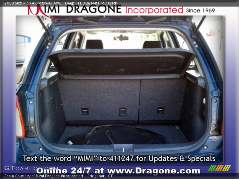 Deep Sea Blue Metallic / Black 2008 Suzuki SX4 Crossover AWD