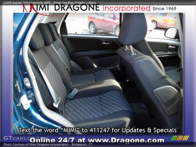 Deep Sea Blue Metallic / Black 2008 Suzuki SX4 Crossover AWD