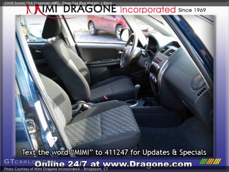 Deep Sea Blue Metallic / Black 2008 Suzuki SX4 Crossover AWD