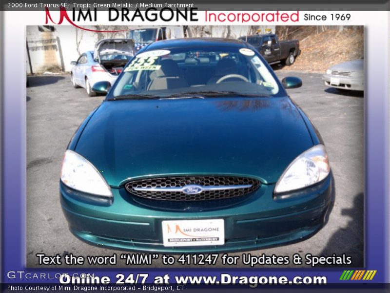 Tropic Green Metallic / Medium Parchment 2000 Ford Taurus SE