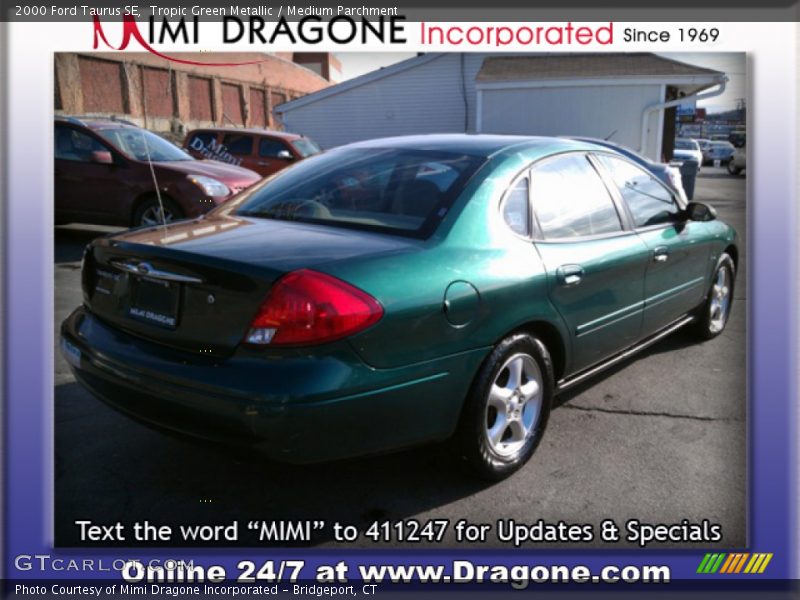 Tropic Green Metallic / Medium Parchment 2000 Ford Taurus SE