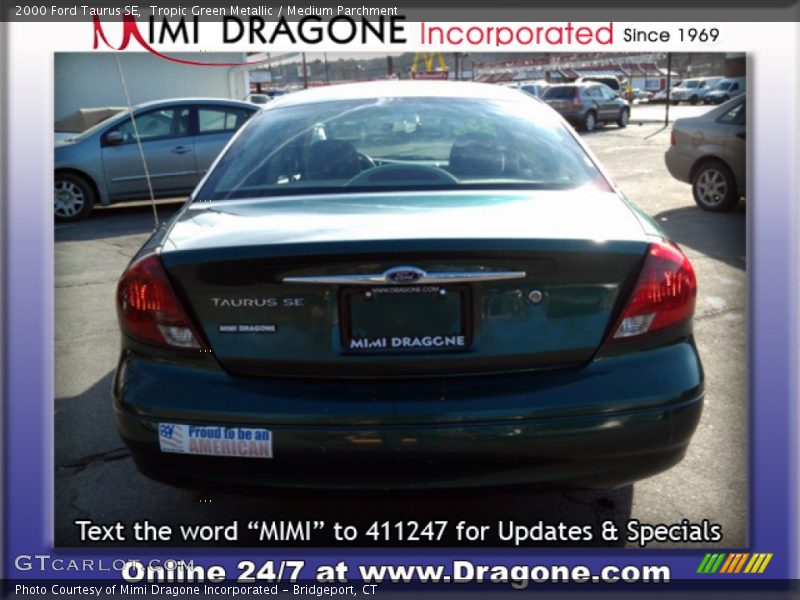 Tropic Green Metallic / Medium Parchment 2000 Ford Taurus SE