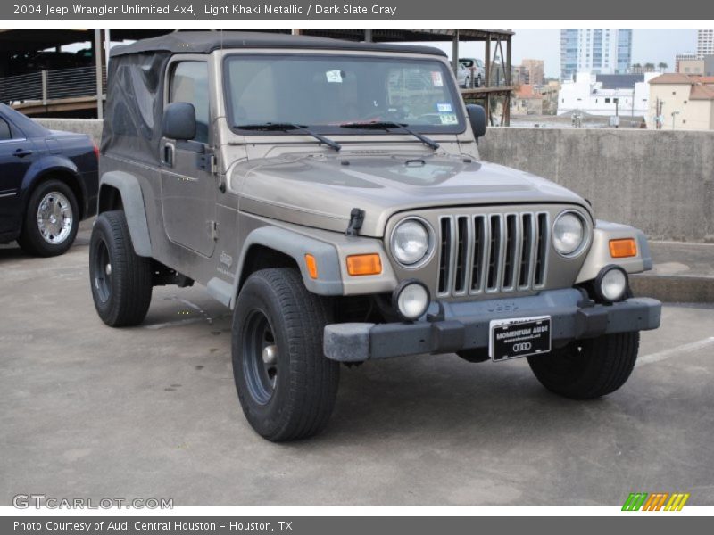 Light Khaki Metallic / Dark Slate Gray 2004 Jeep Wrangler Unlimited 4x4
