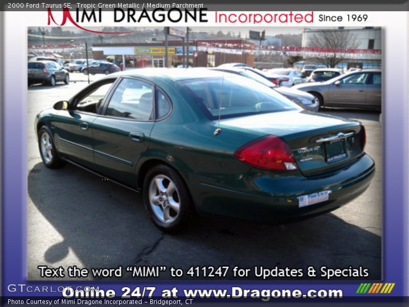 Tropic Green Metallic / Medium Parchment 2000 Ford Taurus SE