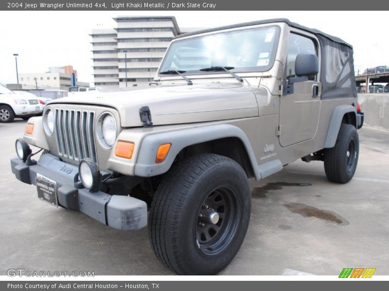 Light Khaki Metallic / Dark Slate Gray 2004 Jeep Wrangler Unlimited 4x4