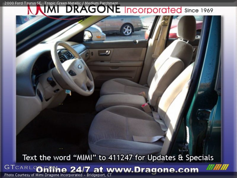 Tropic Green Metallic / Medium Parchment 2000 Ford Taurus SE