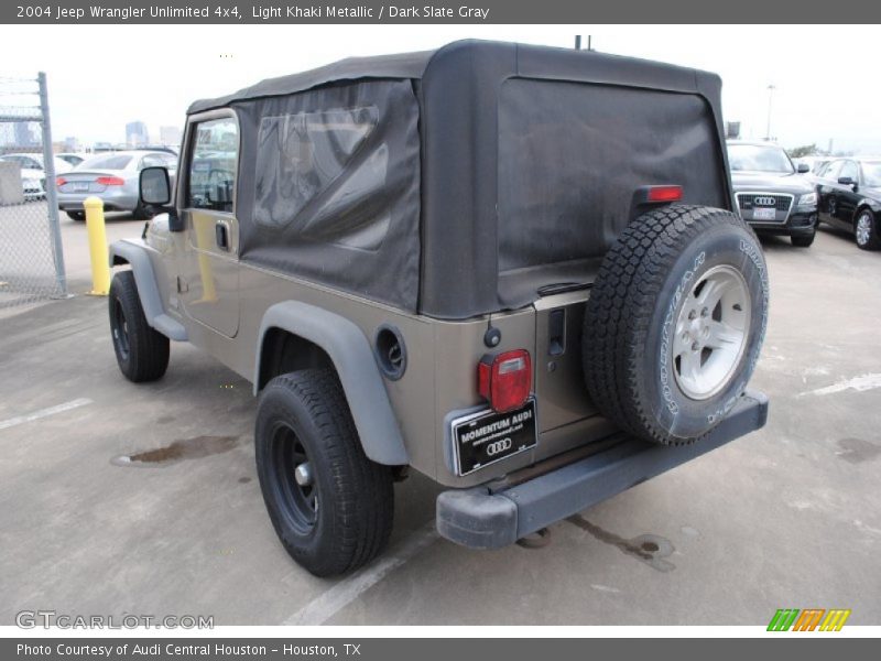 Light Khaki Metallic / Dark Slate Gray 2004 Jeep Wrangler Unlimited 4x4