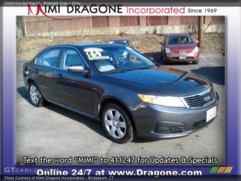 Midnight Gray / Gray 2009 Kia Optima LX