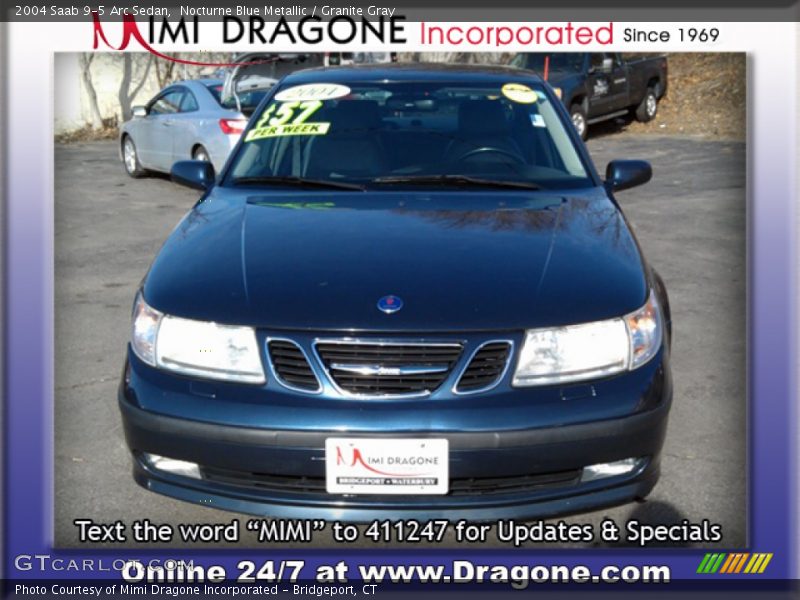 Nocturne Blue Metallic / Granite Gray 2004 Saab 9-5 Arc Sedan