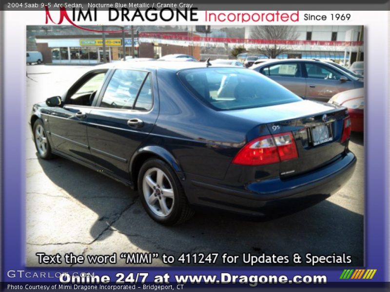 Nocturne Blue Metallic / Granite Gray 2004 Saab 9-5 Arc Sedan