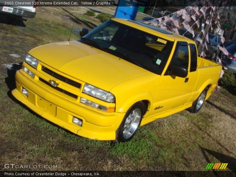 Yellow / Graphite 2003 Chevrolet S10 Xtreme Extended Cab