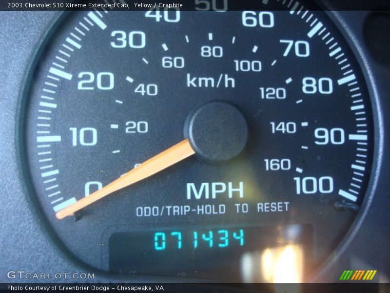 Yellow / Graphite 2003 Chevrolet S10 Xtreme Extended Cab