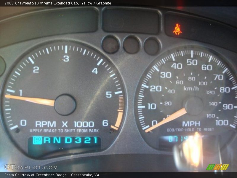 Yellow / Graphite 2003 Chevrolet S10 Xtreme Extended Cab