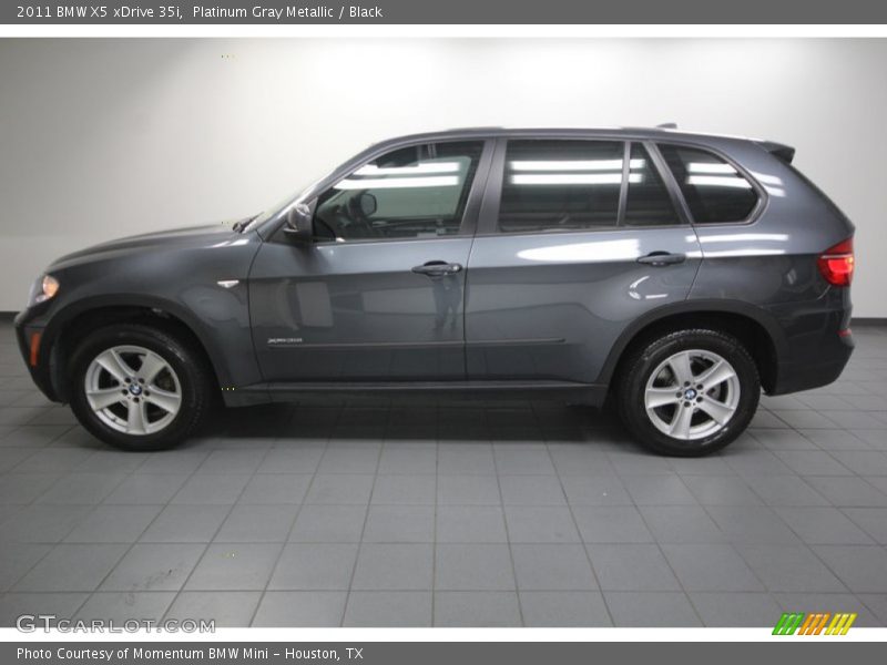 Platinum Gray Metallic / Black 2011 BMW X5 xDrive 35i