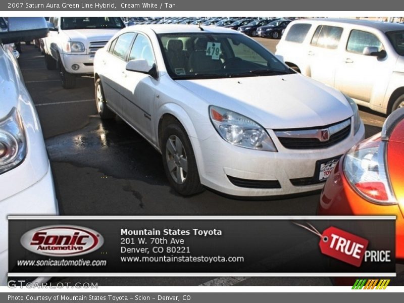 Cream White / Tan 2007 Saturn Aura Green Line Hybrid