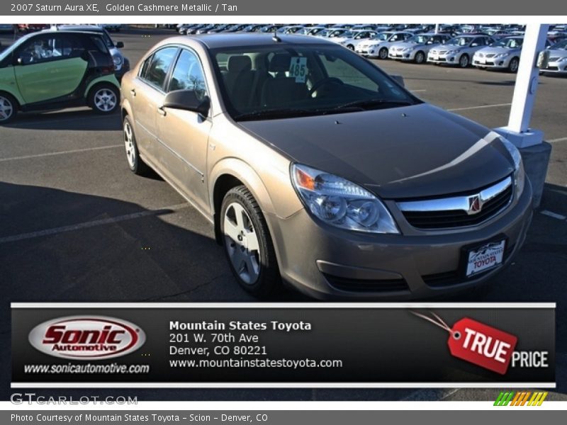 Golden Cashmere Metallic / Tan 2007 Saturn Aura XE