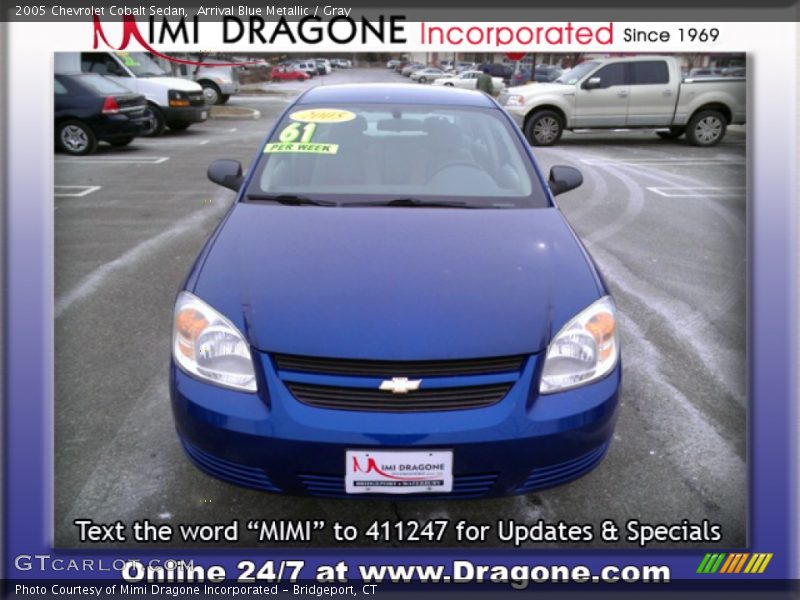 Arrival Blue Metallic / Gray 2005 Chevrolet Cobalt Sedan