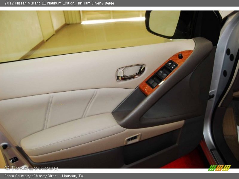 Brilliant Silver / Beige 2012 Nissan Murano LE Platinum Edition