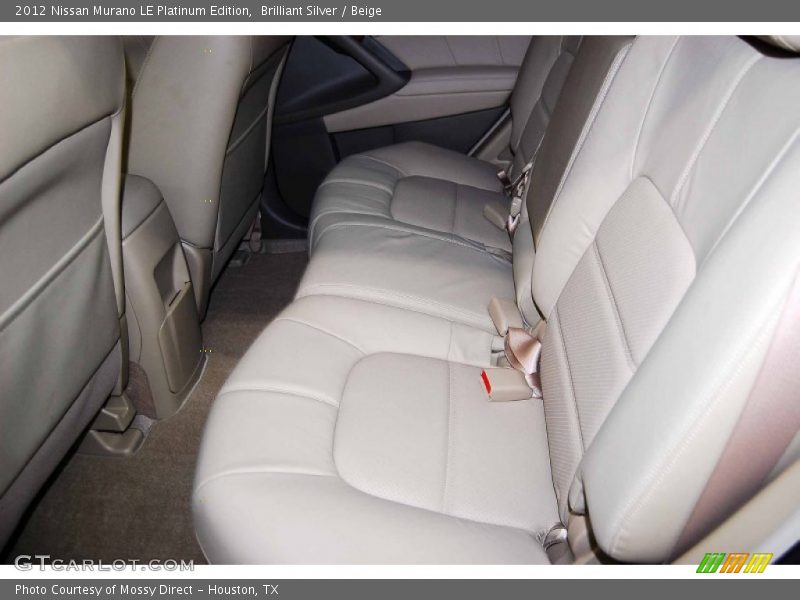 Brilliant Silver / Beige 2012 Nissan Murano LE Platinum Edition