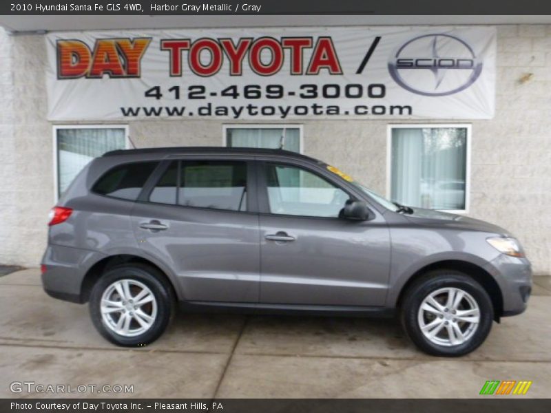 Harbor Gray Metallic / Gray 2010 Hyundai Santa Fe GLS 4WD