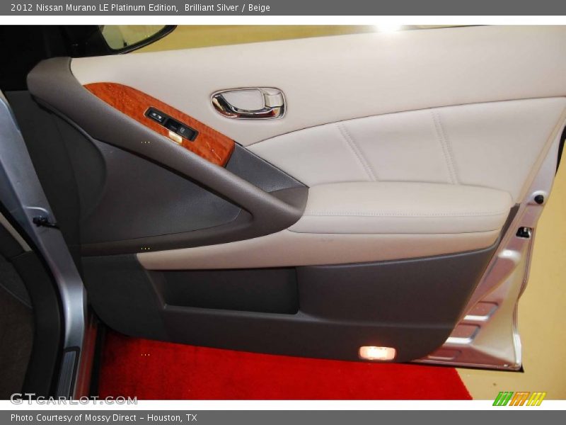Brilliant Silver / Beige 2012 Nissan Murano LE Platinum Edition
