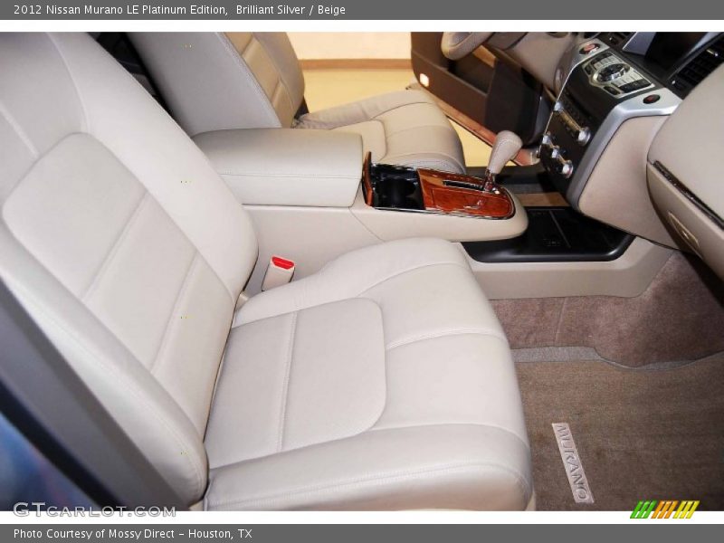 Brilliant Silver / Beige 2012 Nissan Murano LE Platinum Edition