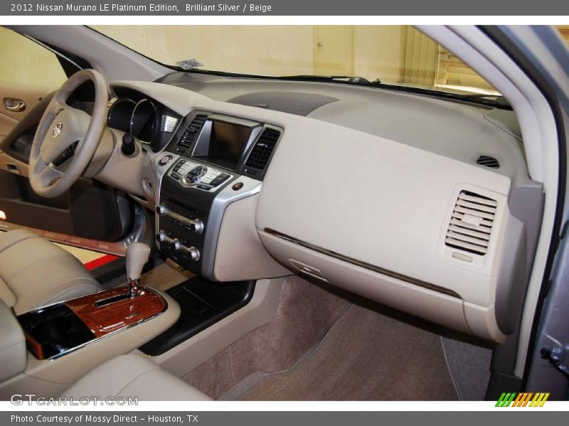 Brilliant Silver / Beige 2012 Nissan Murano LE Platinum Edition