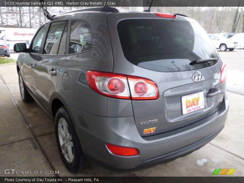 Harbor Gray Metallic / Gray 2010 Hyundai Santa Fe GLS 4WD