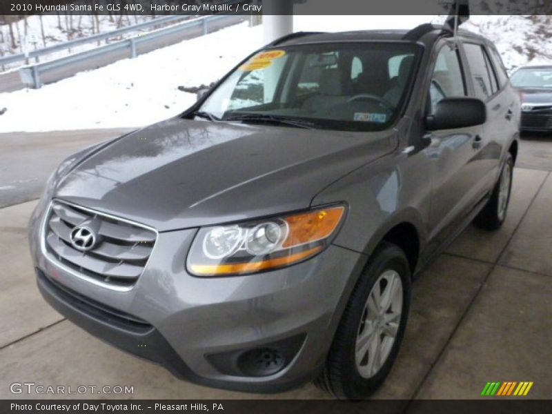 Harbor Gray Metallic / Gray 2010 Hyundai Santa Fe GLS 4WD