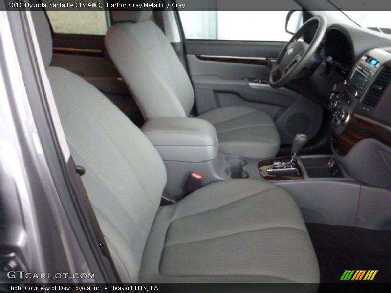 Harbor Gray Metallic / Gray 2010 Hyundai Santa Fe GLS 4WD