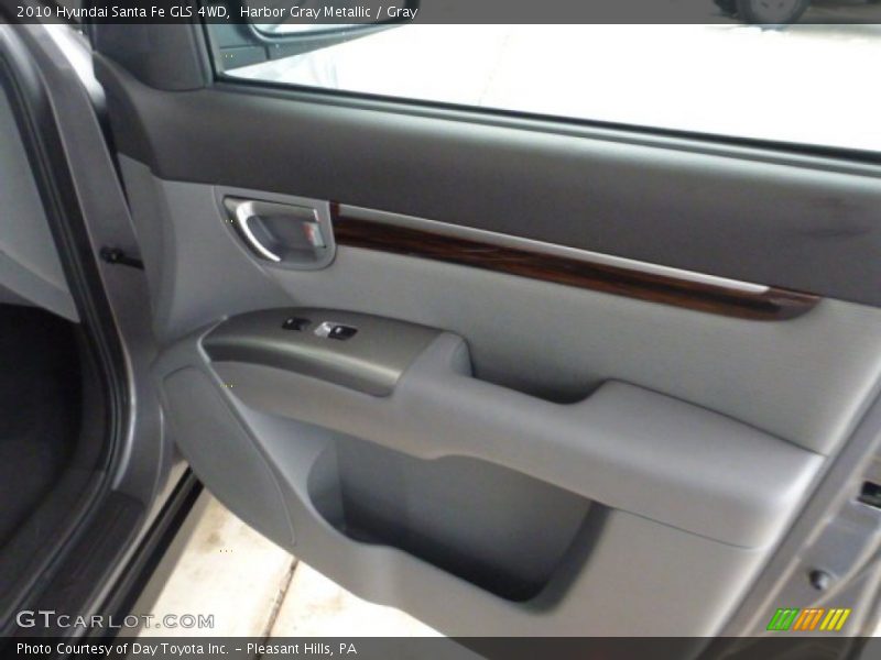 Harbor Gray Metallic / Gray 2010 Hyundai Santa Fe GLS 4WD
