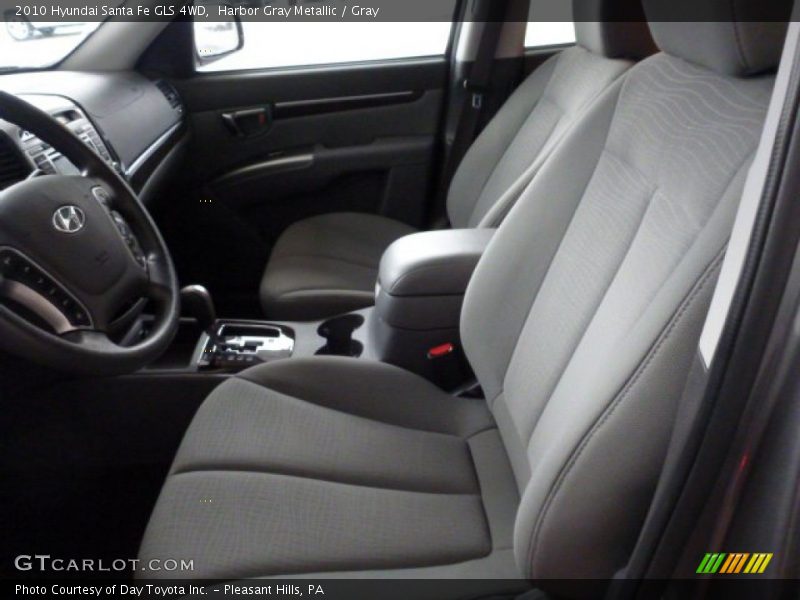 Harbor Gray Metallic / Gray 2010 Hyundai Santa Fe GLS 4WD
