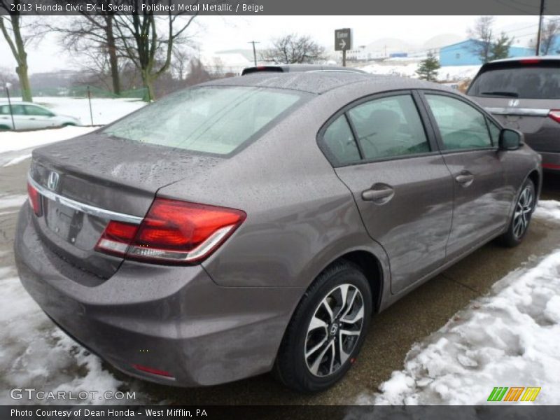 Polished Metal Metallic / Beige 2013 Honda Civic EX-L Sedan