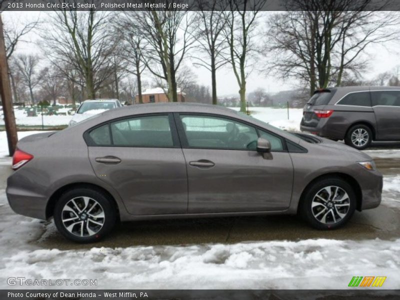 Polished Metal Metallic / Beige 2013 Honda Civic EX-L Sedan