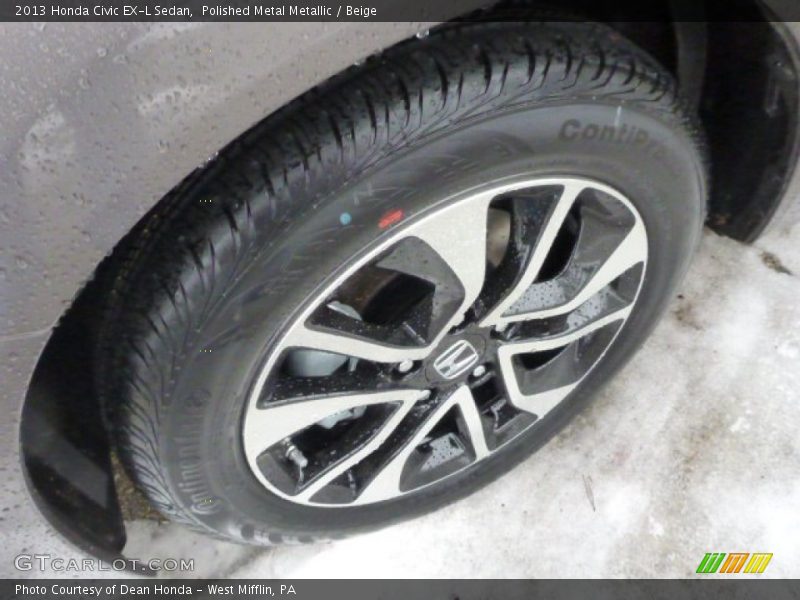 Polished Metal Metallic / Beige 2013 Honda Civic EX-L Sedan