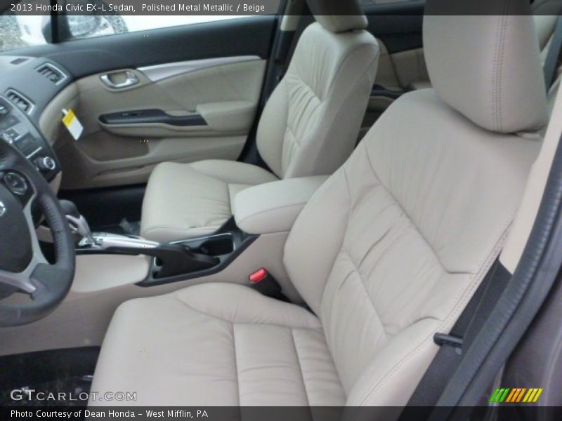 Polished Metal Metallic / Beige 2013 Honda Civic EX-L Sedan