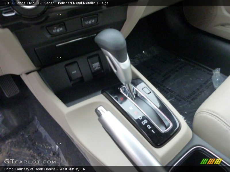 Polished Metal Metallic / Beige 2013 Honda Civic EX-L Sedan