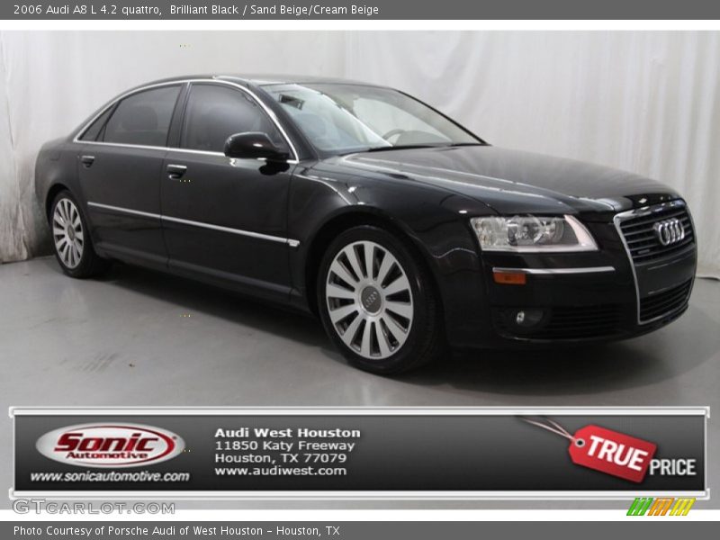Brilliant Black / Sand Beige/Cream Beige 2006 Audi A8 L 4.2 quattro